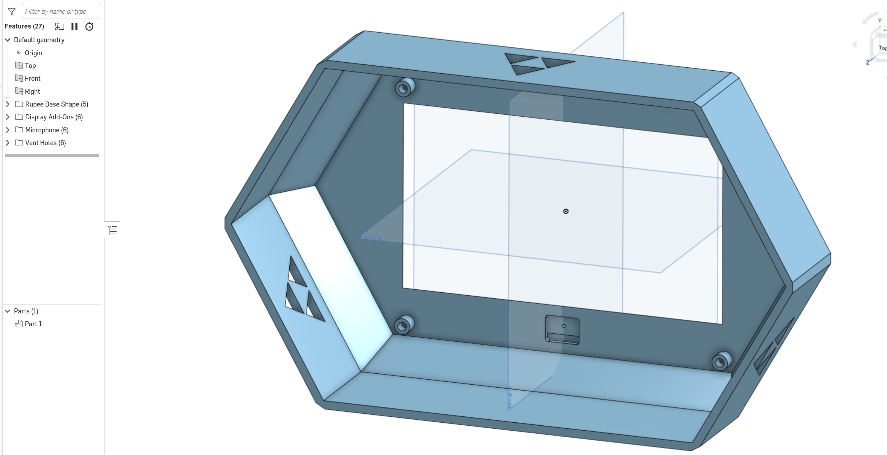 OcarinaOS enclosure, front